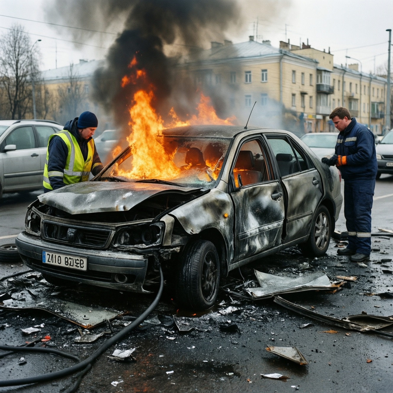 В Минске вспышка газовоздушной смеси повредила автомобили, пострадали два человека В Минске вспышка газовоздушной смеси повредила автомобили, пострадали два человека
